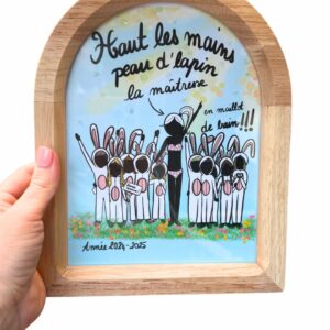 cadeau fin d’année maîtresse original personnalisé dessin encadré Maman fais moi un dessin