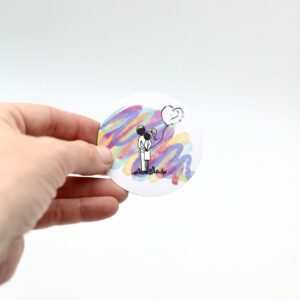 magnet couple cœur Maman fais moi un dessin